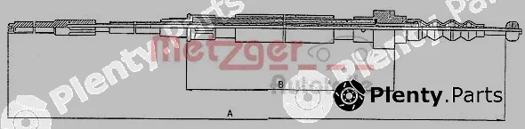 Metzger 10.7403 — Cable Pull, parking brake