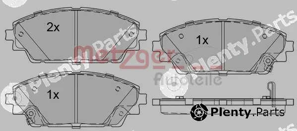 Metzger 1170800 — Brake Pad Set, disc brake