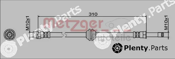 Metzger 4112063 — Brake Hose GREENPARTS