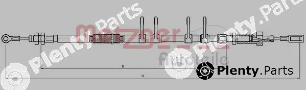Metzger 10.4743 — Cable Pull, parking brake GREENPARTS