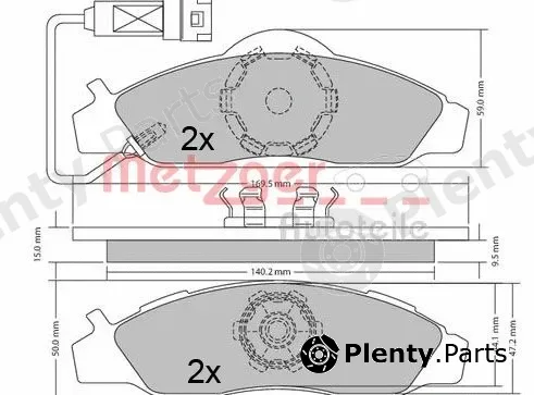 Metzger 1170667 — Brake Pad Set, disc brake