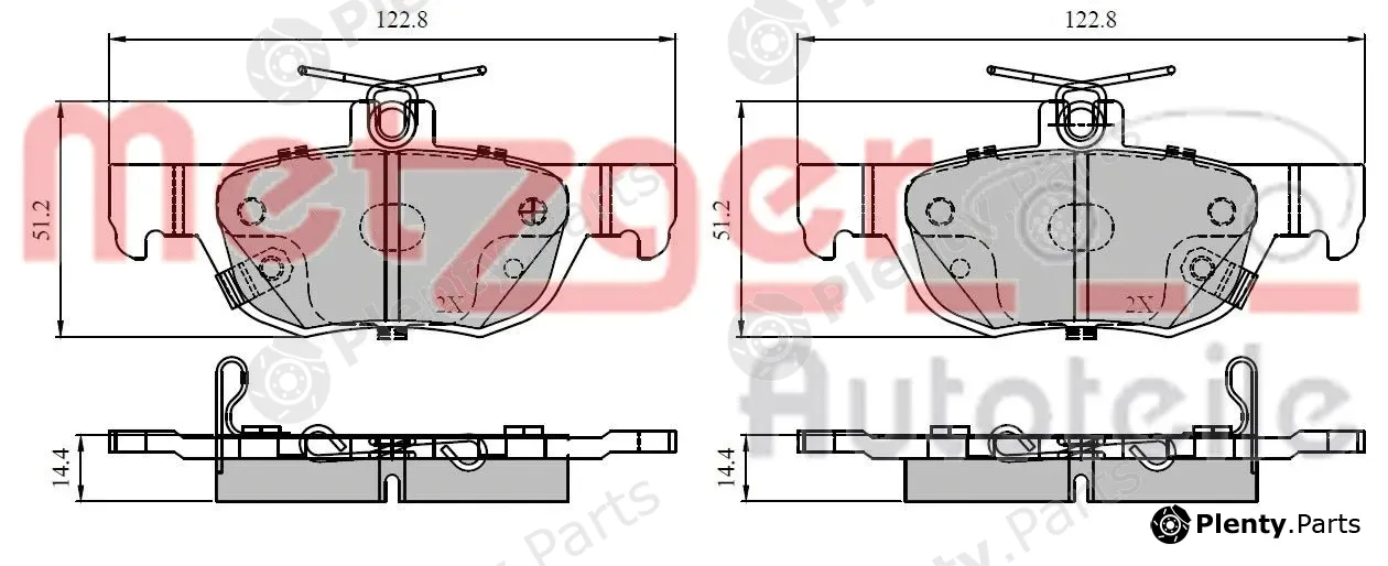Metzger 1170953 — Brake Pad Set, disc brake GREENPARTS