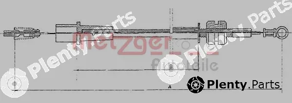 Metzger 11.1323 — Accelerator Cable