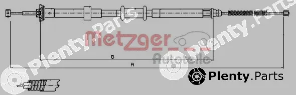 Metzger 12.0725 — Cable Pull, parking brake