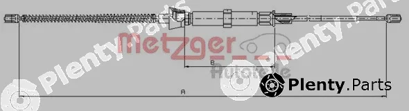 Metzger 10.9032 — Cable Pull, parking brake