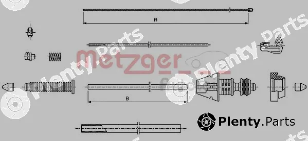 Metzger 493.1 — Accelerator Cable
