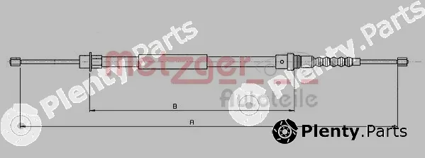 Metzger 10.6217 — Cable Pull, parking brake