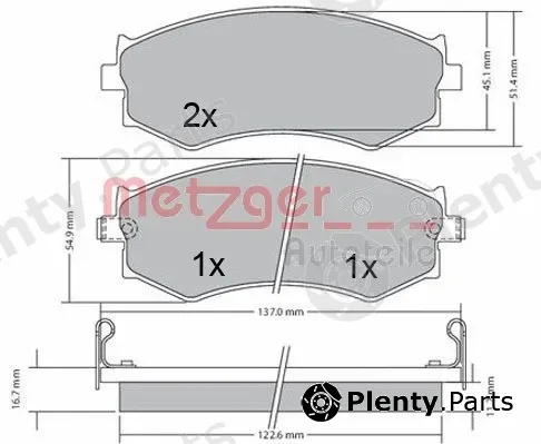 Metzger 1170603 — Brake Pad Set, disc brake