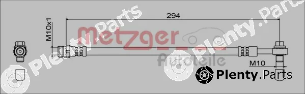 Metzger 4111538 — Brake Hose GREENPARTS