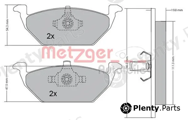Metzger 1170027 — Brake Pad Set, disc brake GREENPARTS
