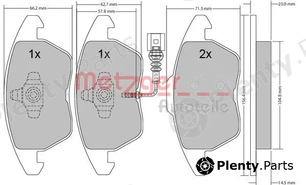 Metzger 1170007 — Brake Pad Set, disc brake GREENPARTS