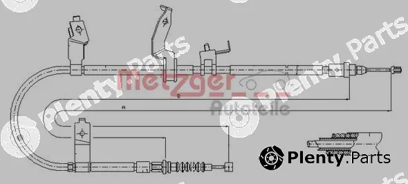 Metzger 17.0585 — Cable Pull, parking brake