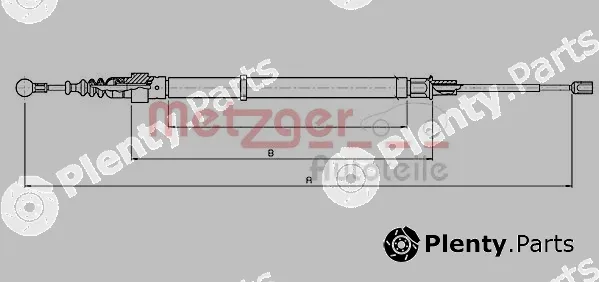 Metzger 10.7139 — Cable Pull, parking brake