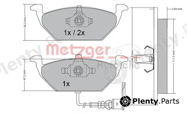 Metzger 1170002 — Brake Pad Set, disc brake GREENPARTS