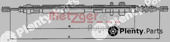 Metzger 10.4683 — Cable Pull, parking brake