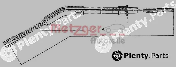 Metzger 10.702 — Cable Pull, parking brake