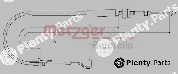 Metzger 11.0637 — Accelerator Cable