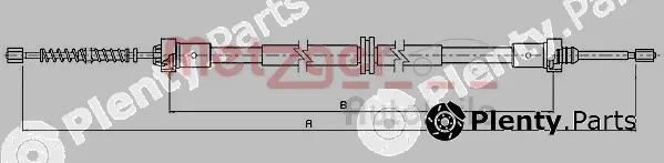 Metzger 10.6547 — Cable Pull, parking brake