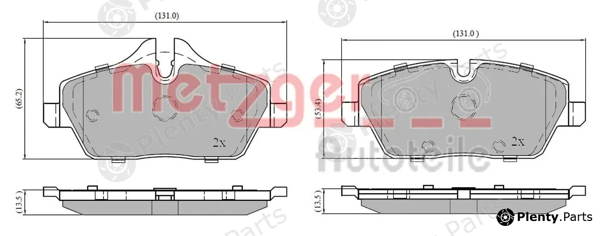 Metzger 1170926 — Brake Pad Set, disc brake GREENPARTS