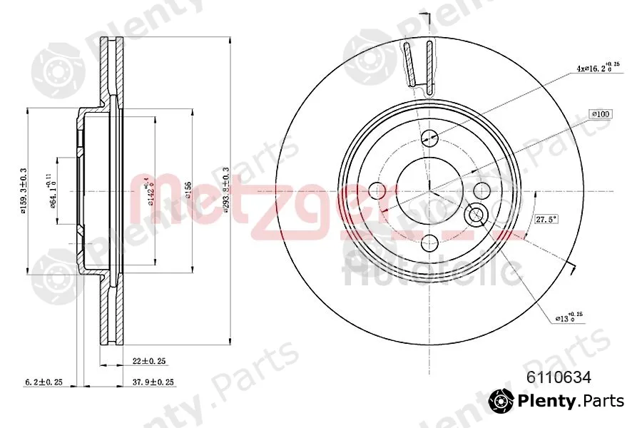Metzger 6110634 — Brake Disc