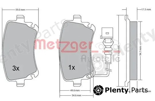 Metzger 1170051 — Brake Pad Set, disc brake