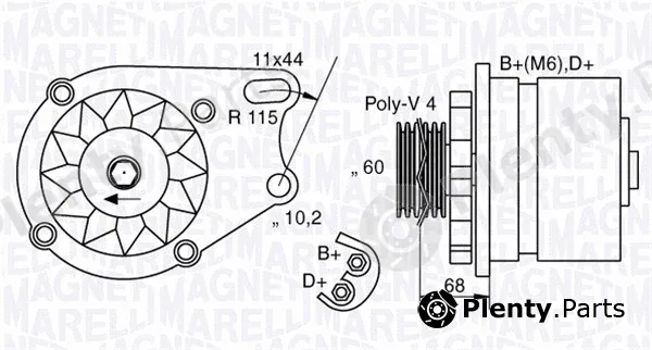 Magneti Marelli 063321747010 — Alternator