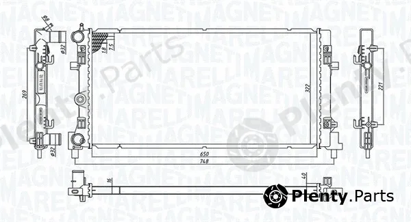 Magneti Marelli 350213182300 — Radiator, engine cooling