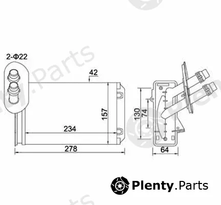 Magneti Marelli 359000300060 — Heat Exchanger, interior heating