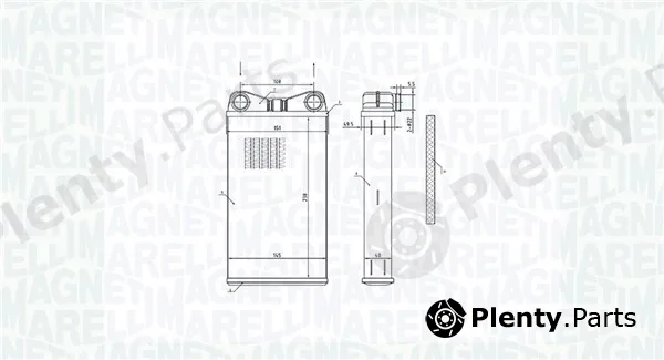 Magneti Marelli 350218472000 — Heat Exchanger, interior heating