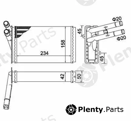 Magneti Marelli 359000300810 — Heat Exchanger, interior heating