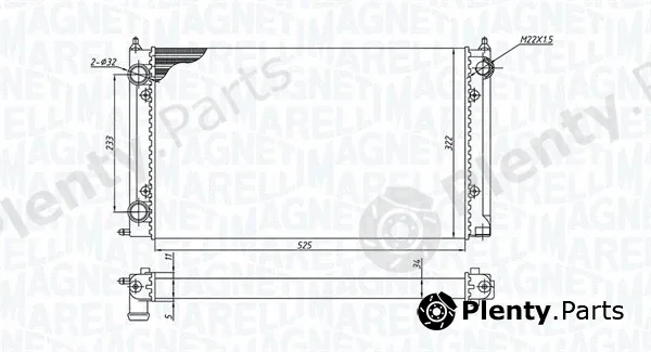 Magneti Marelli 350213187500 — Radiator, engine cooling