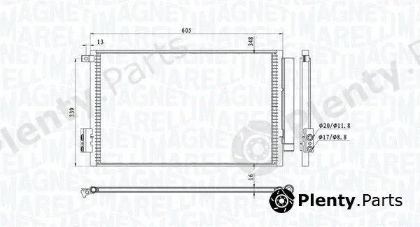 Magneti Marelli 350203814000 — Condenser, air conditioning
