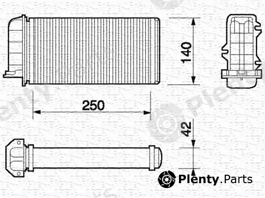 Magneti Marelli 350218059000 — Heat Exchanger, interior heating