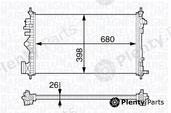 Magneti Marelli 350213141100 — Radiator, engine cooling