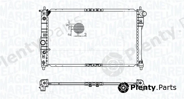 Magneti Marelli 350213175600 — Radiator, engine cooling