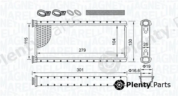 Magneti Marelli 350218514000 — Heat Exchanger, interior heating