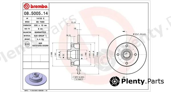 Magneti Marelli 360406048300 — Brake Disc