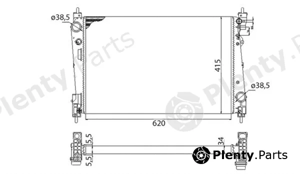 Magneti Marelli 350213386003 — Radiator, engine cooling