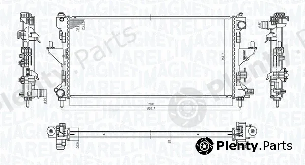 Magneti Marelli 350213198200 — Radiator, engine cooling