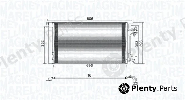 Magneti Marelli 350203962000 — Condenser, air conditioning
