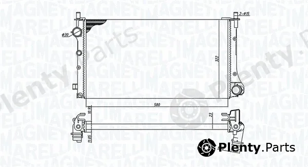 Magneti Marelli 350213382000 — Radiator, engine cooling