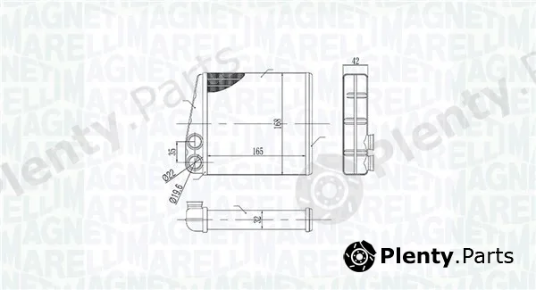 Magneti Marelli 350218440000 — Heat Exchanger, interior heating