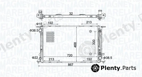 Magneti Marelli 350213161800 — Radiator, engine cooling