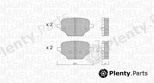 Magneti Marelli 363916061220 — Brake Pad Set, disc brake