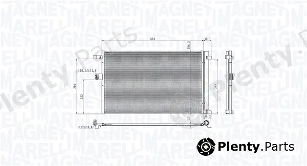 Magneti Marelli 350203104900 — Condenser, air conditioning