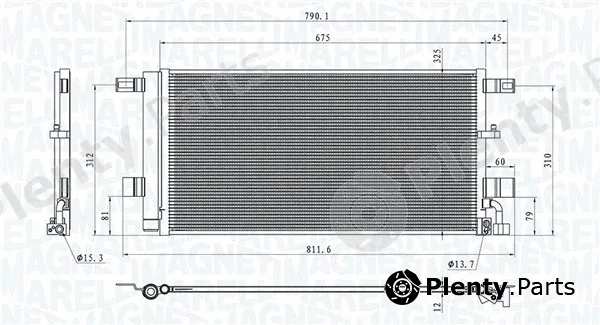 Magneti Marelli 350203100100 — Condenser, air conditioning