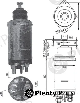Magneti Marelli 940113050299 — Solenoid Switch, starter
