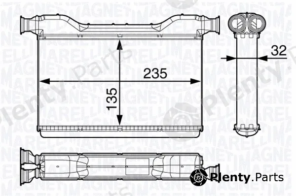 Magneti Marelli 350218354000 — Heat Exchanger, interior heating