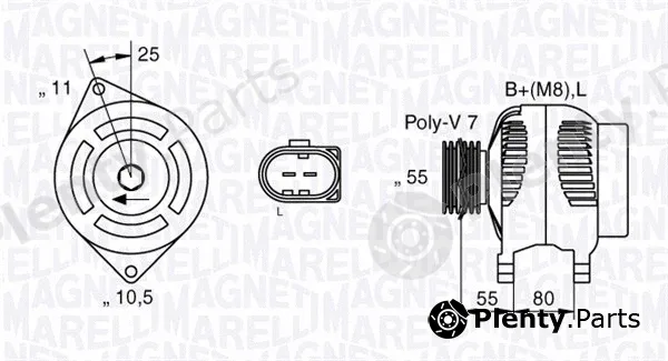 Magneti Marelli 063533250530 — Alternator
