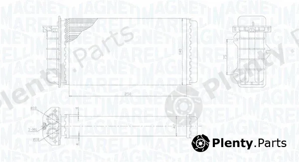 Magneti Marelli 350218441000 — Heat Exchanger, interior heating